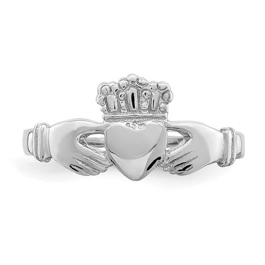 dainty ladies ring-14kw Gold Claddagh Ring