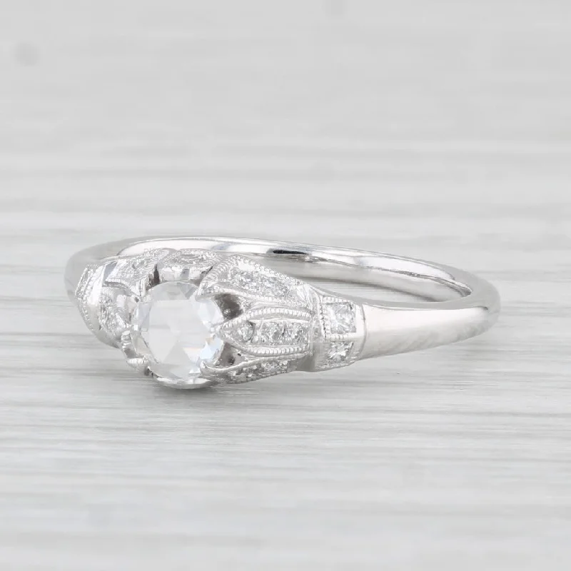 birthstone engagement ring-New 0.26ctw Diamond Engagement Ring 14k White Gold Size 6.75 Beverley K