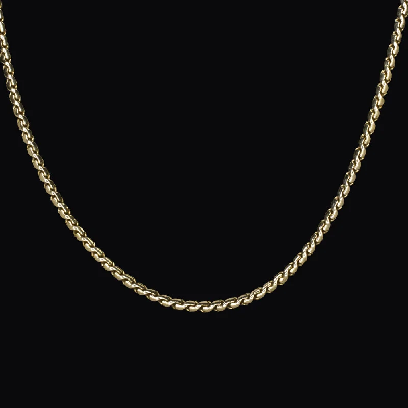 three-layer ladies necklace-SOLID 18K YELLOW GOLD CHAIN NECKLACE S LINK 26 INCH LONG 1.8mm 14.6 GRAM SIMPLE