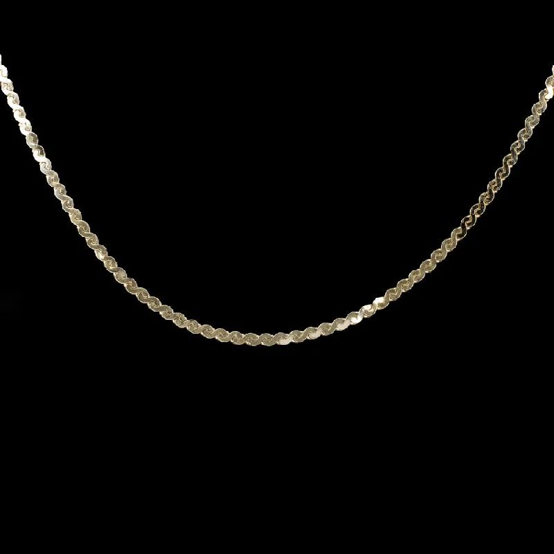 birthstone ladies necklace-SOLID 14k YELLOW GOLD S LINK CHAIN NECKLACE 16 INCH LONG 1.1mm THIN MENS LADIES