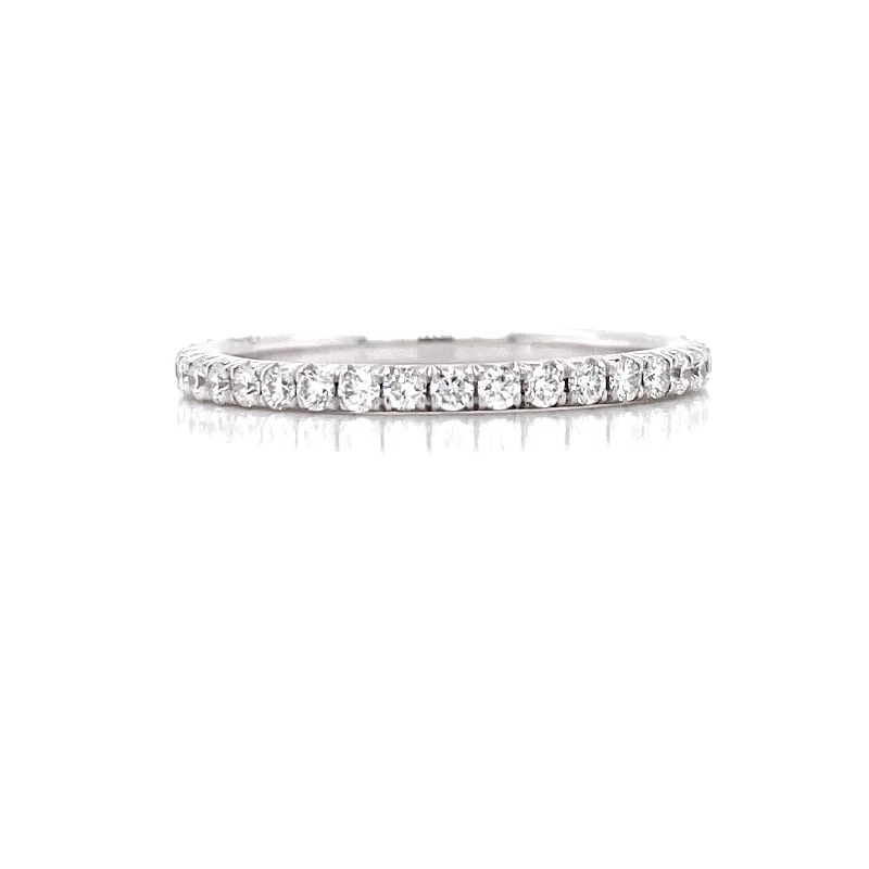 chic ladies ring-14K White Gold Diamond Eternity Band