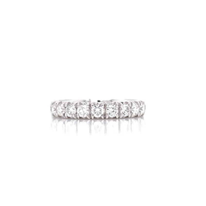 ladies ring for work-14K White Gold Diamond Eternity Band