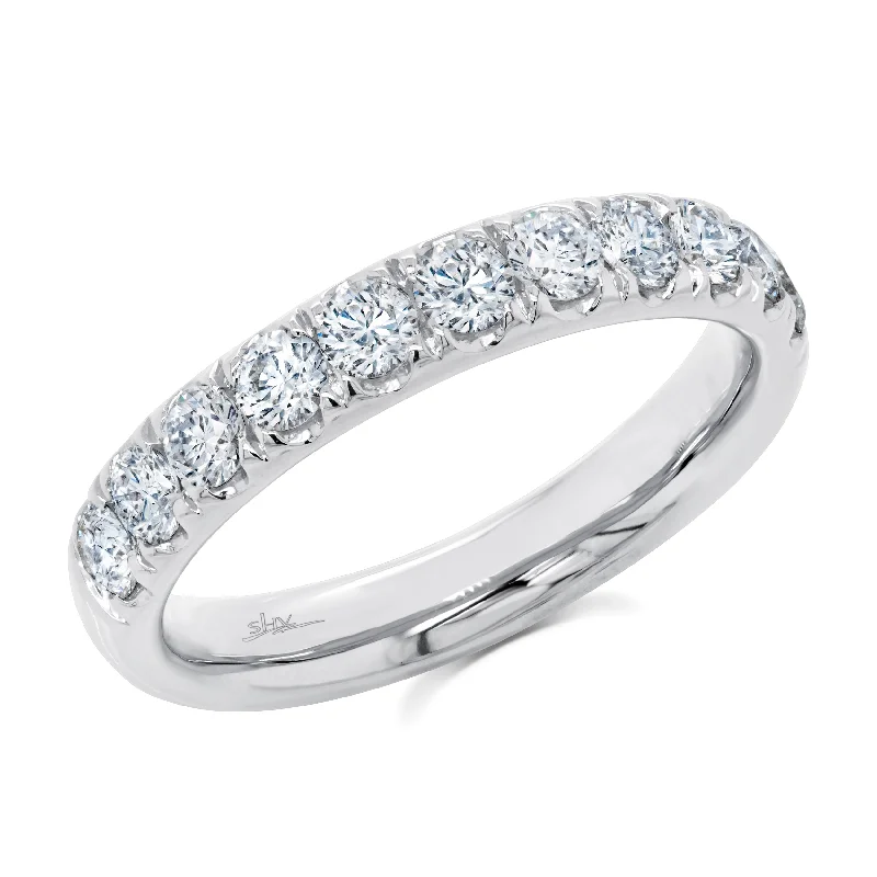 anniversary ladies ring-14K White Gold .90Ct Diamond Band