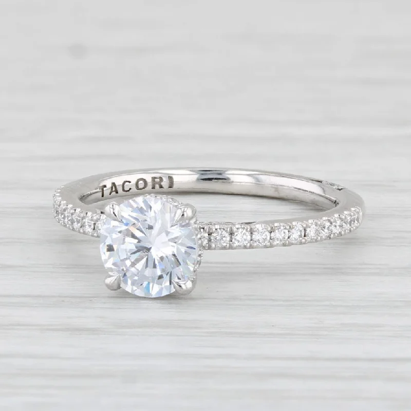 heirloom engagement ring-New Tacori Semi Mount Diamond Band Engagement Ring 18k White Gold Size 6.5