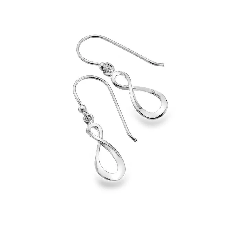 bridal ladies earrings-Sea Gems Infinity Knot Drop Earrings