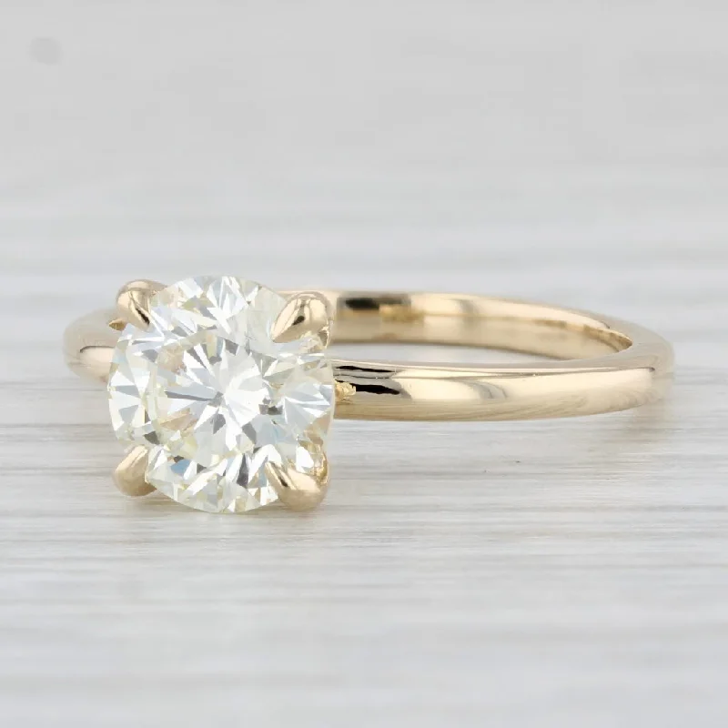 vintage-inspired engagement ring-New 1.64ct Round VS2 Diamond Solitaire Engagement Ring 14k Yellow Gold 6.75 GIA