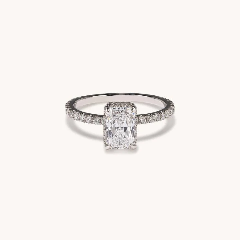 unique gemstone engagement ring-1.20 Radiant Natural Diamond Engagement Ring