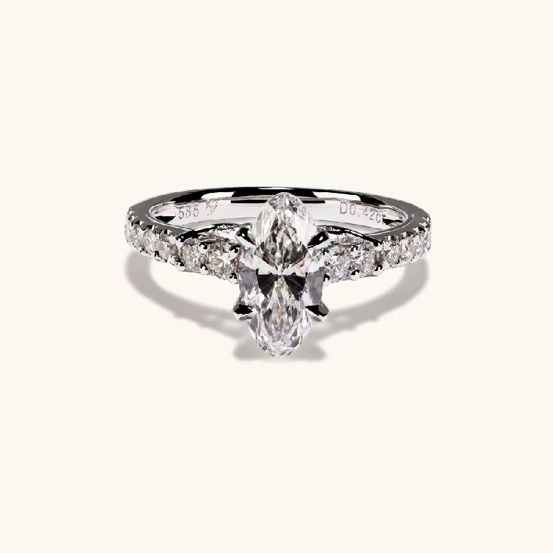 boho engagement ring-1.22 Oval Lab Diamond Engagement Ring