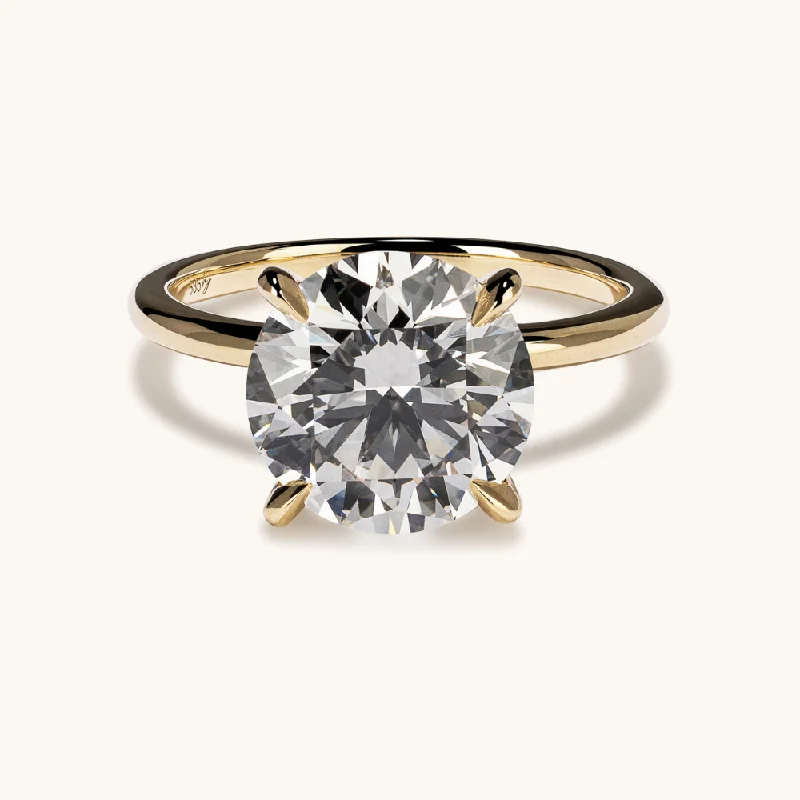 custom engagement ring-4.10  Round Lab Diamond Engagement Ring