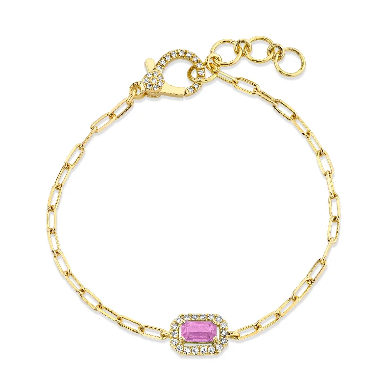 Yellow Gold/Pink Sapphire