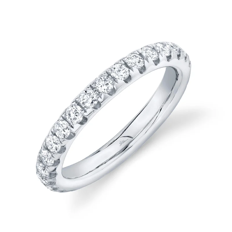 ladies ring with initials-14K White Gold Diamond 3.11 MM Eternity Band