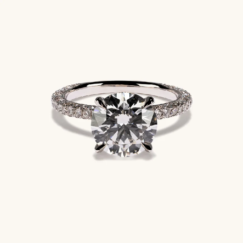 moissanite engagement ring-2.72 Round Lab Diamond Engagement Ring