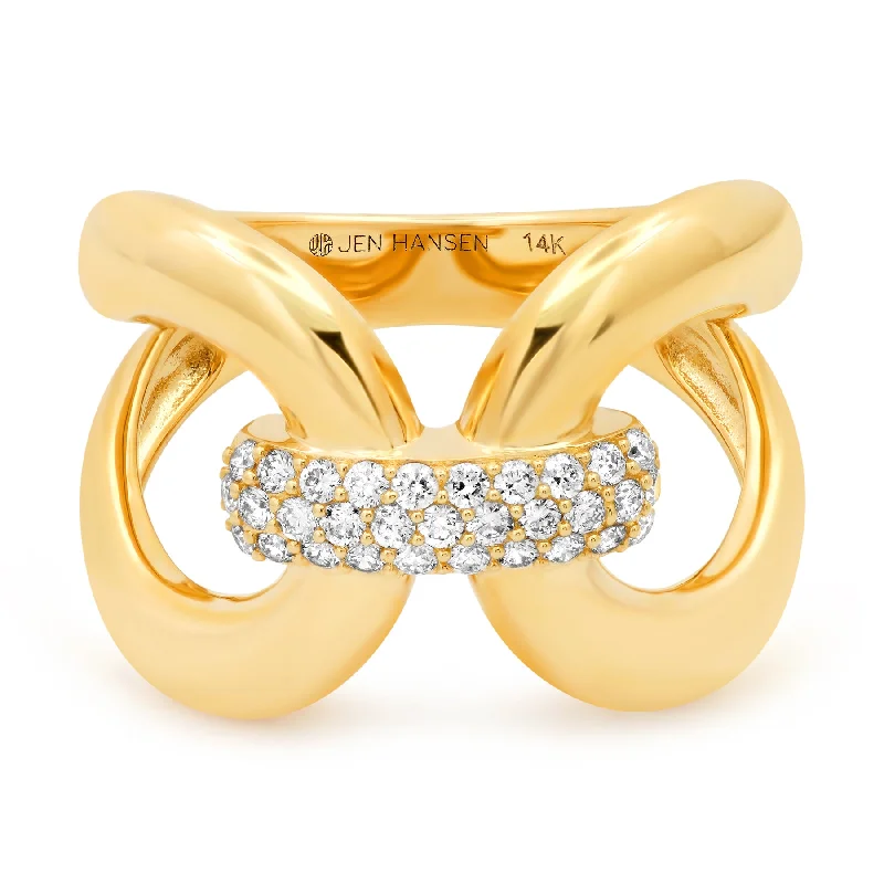 classic solitaire ladies ring-UNBREAKABLE BOND RING, 14kt GOLD