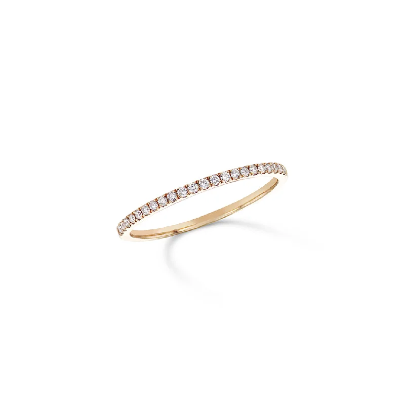 vintage ladies ring-0.13 Cttw Round Diamond Stackable Band set in 14K Rose Gold