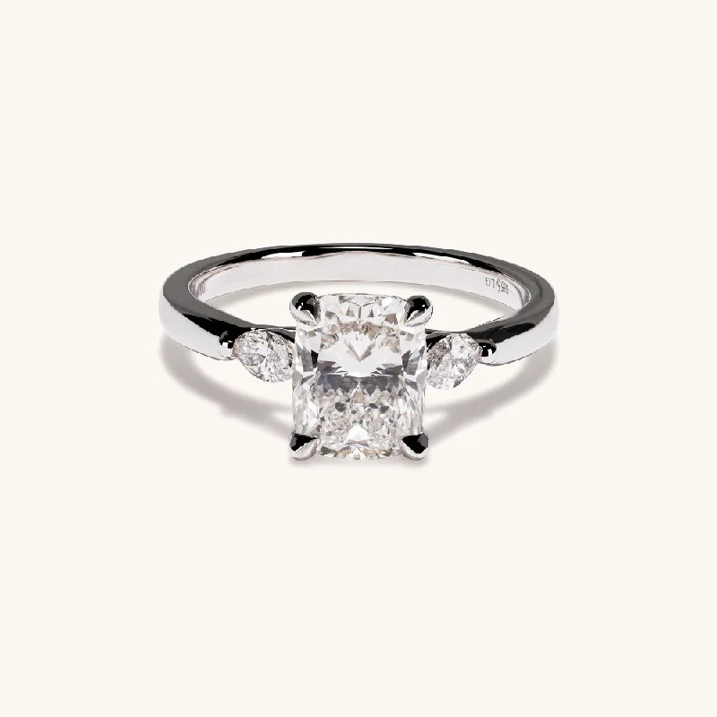 nature-inspired engagement ring-1.63 Cushion Lab Diamond Engagement Ring