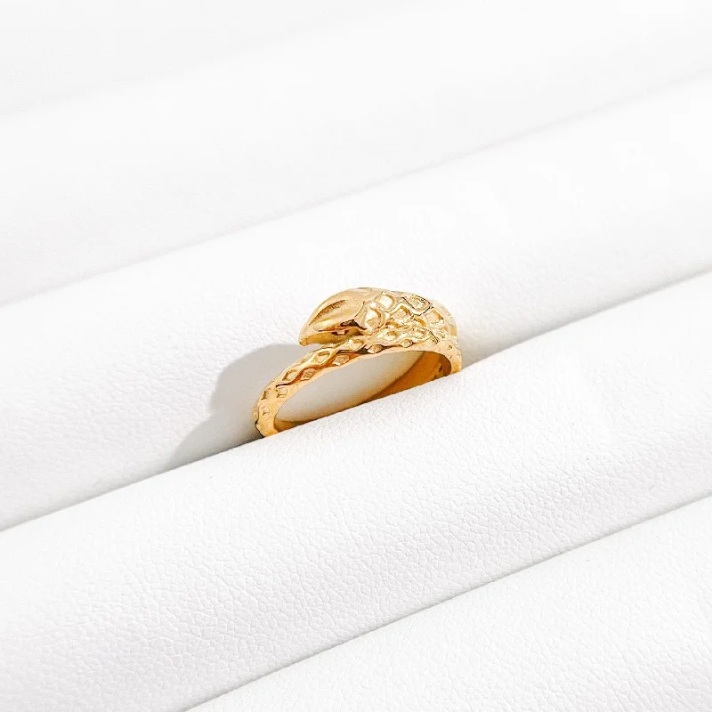 women’s wedding ring-Serpent Ring in Gold