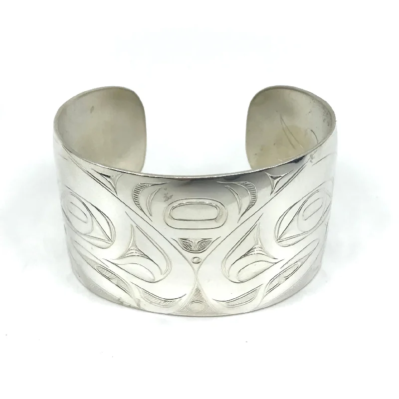 rock-style ladies bracelet-Bracelet- J. Galanin, Silver, Various Designs, 1.5"