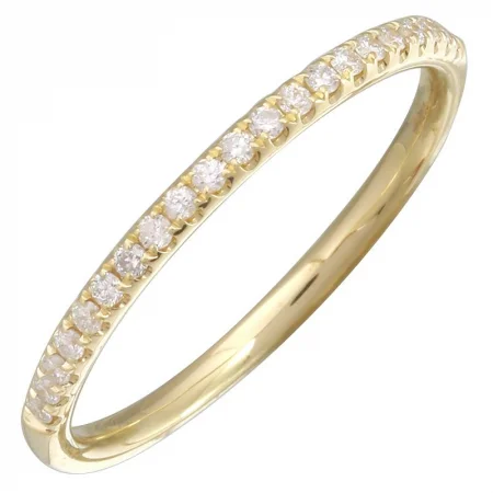 geometric ladies ring-14k Yellow Gold Round Diamond Ring